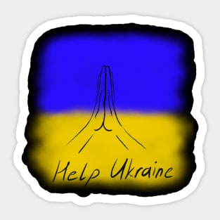 Help Ukraine Ukraine Flag Sticker